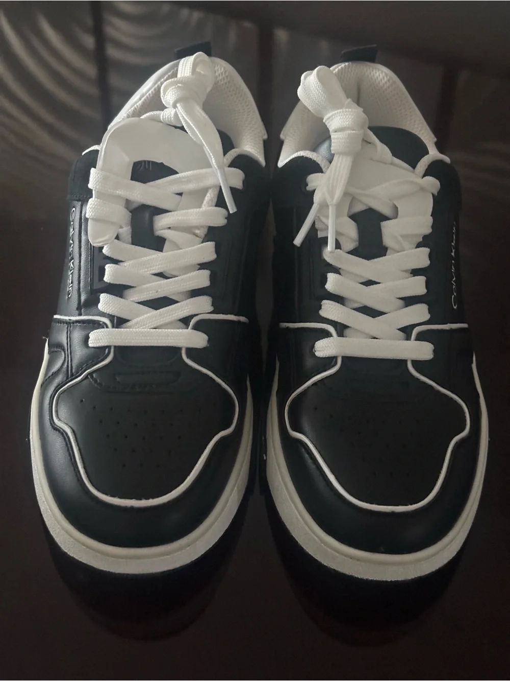 Calvin Klein Black and White Women's Low-Top  Sneakers NWOB